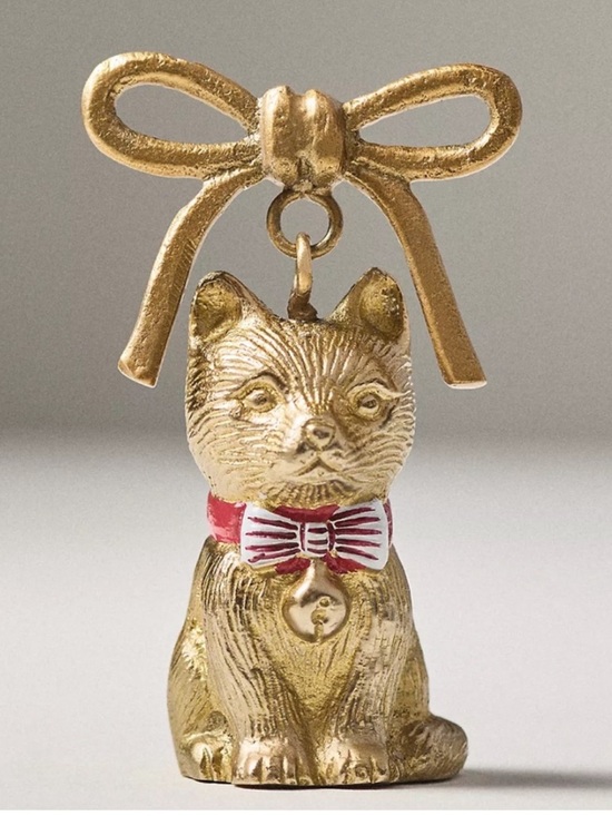 Anthropologie Other - Anthropologie Gold Brass Cat Candle Snuffer